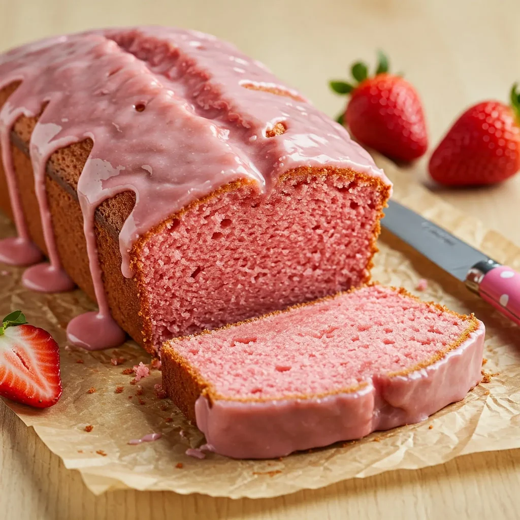 Strawberry Pound Cake With Strawberry Glaze