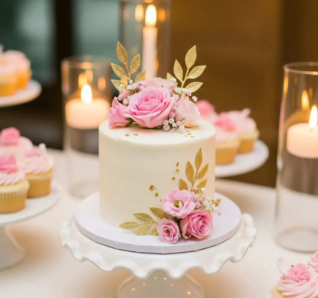Single Tier Wedding Cake