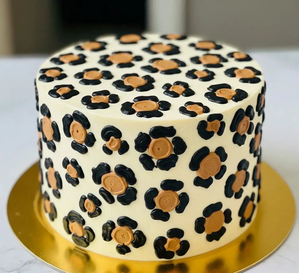 Cheetah Print Cake