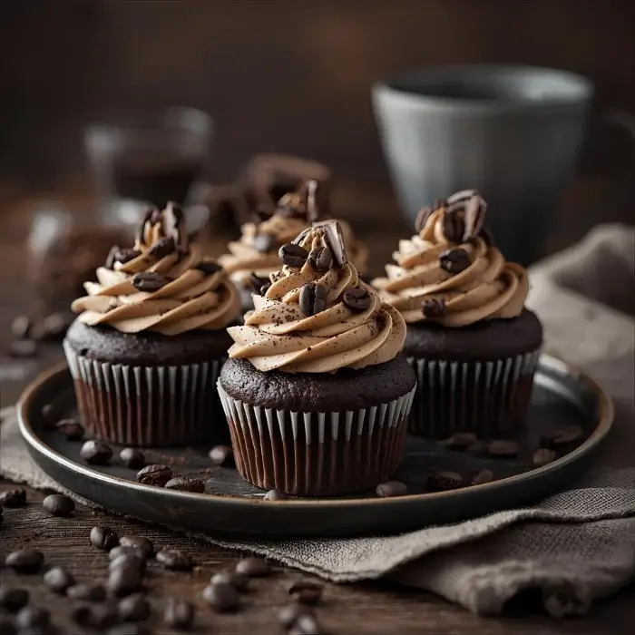 Chocolate Cupcakes with Espresso Buttercream