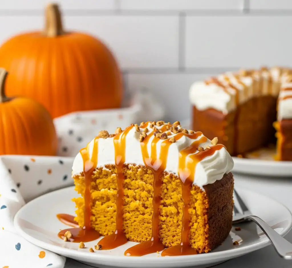 Pumpkin Poke Cake