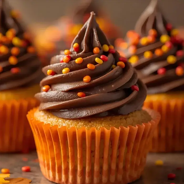 Pumpkin Spice Hi-Hat Cupcakes