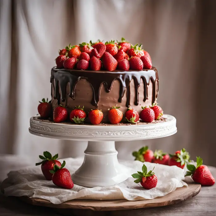 Chocolate Covered Strawberry Cake