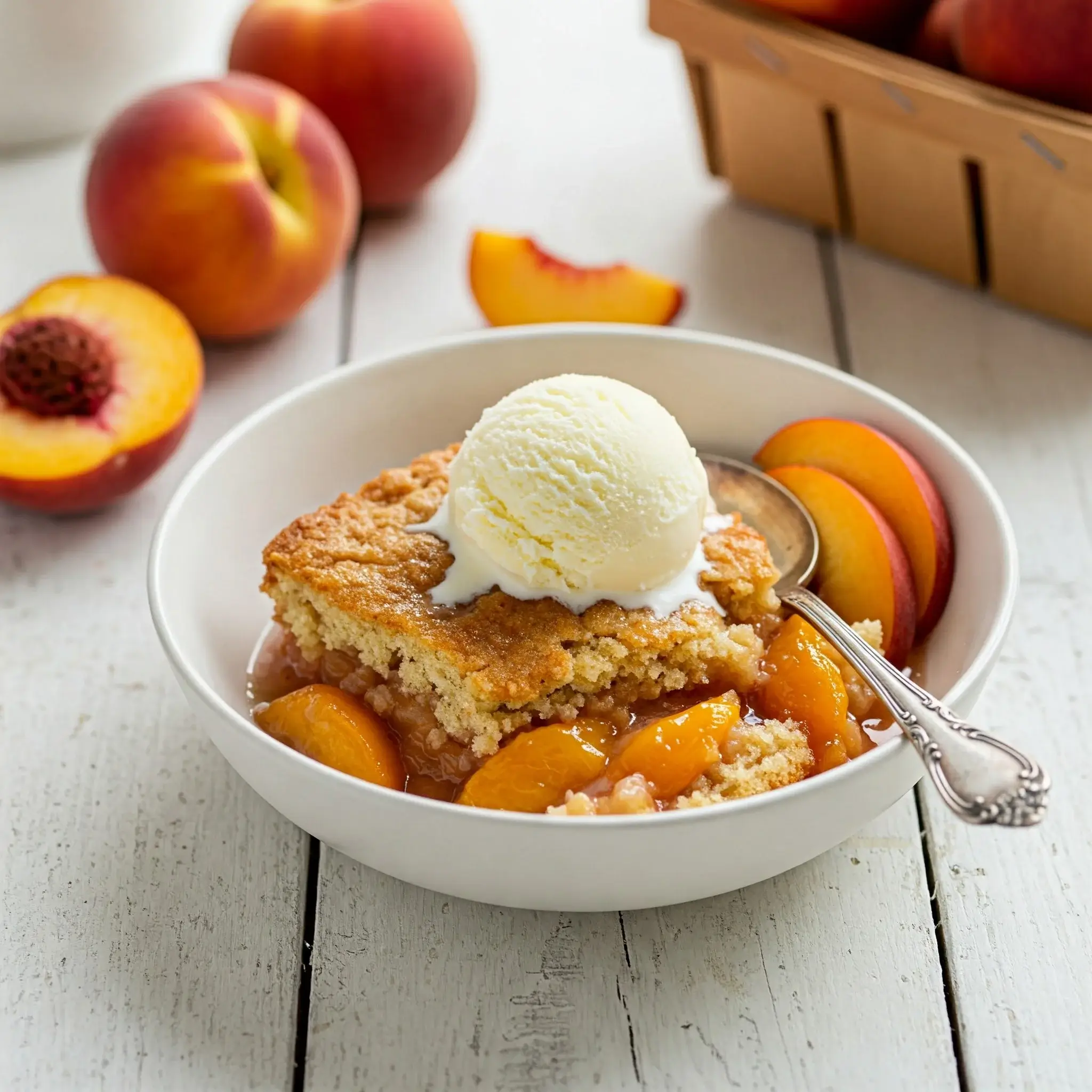 Peach Dump Cake
