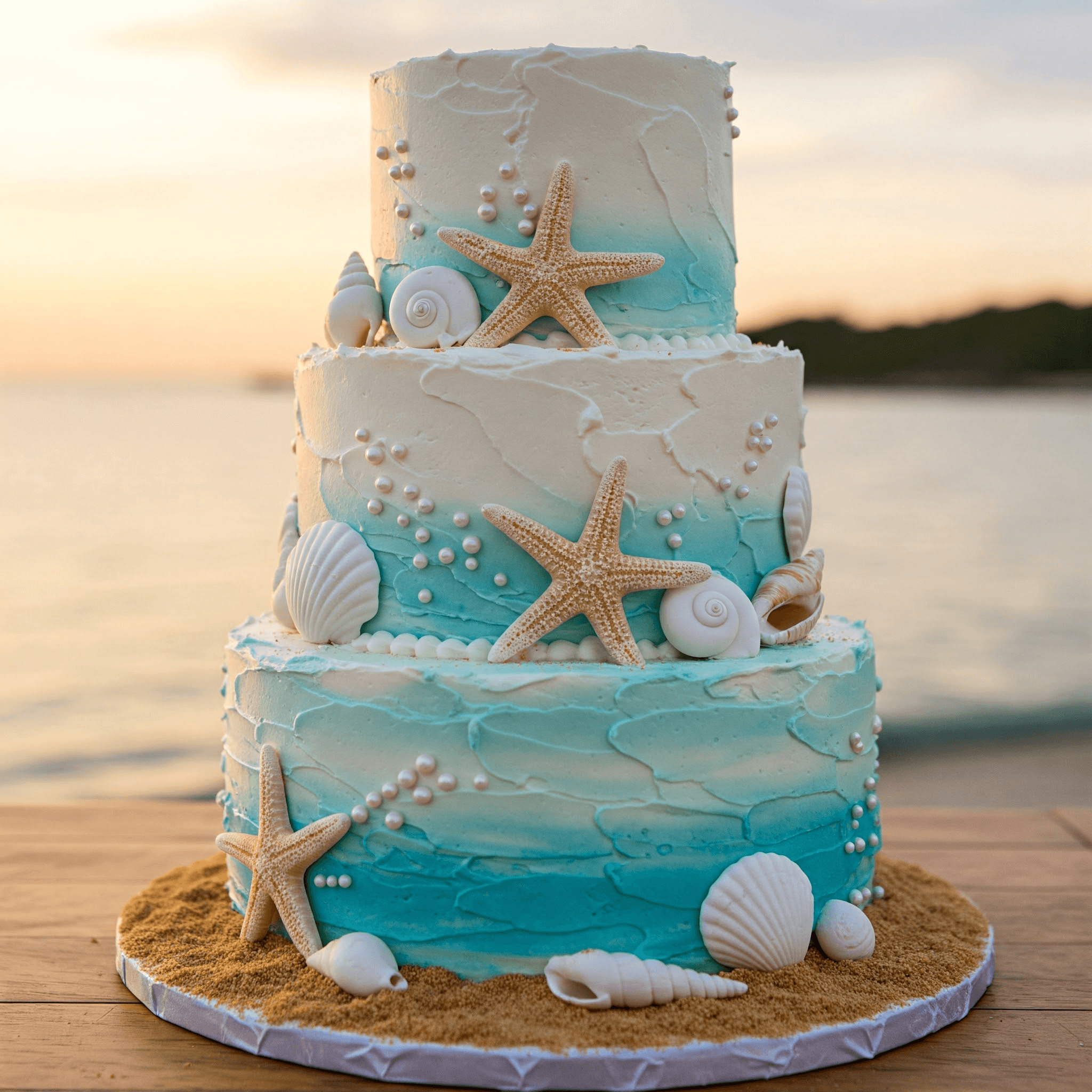 Beach Wedding Cake