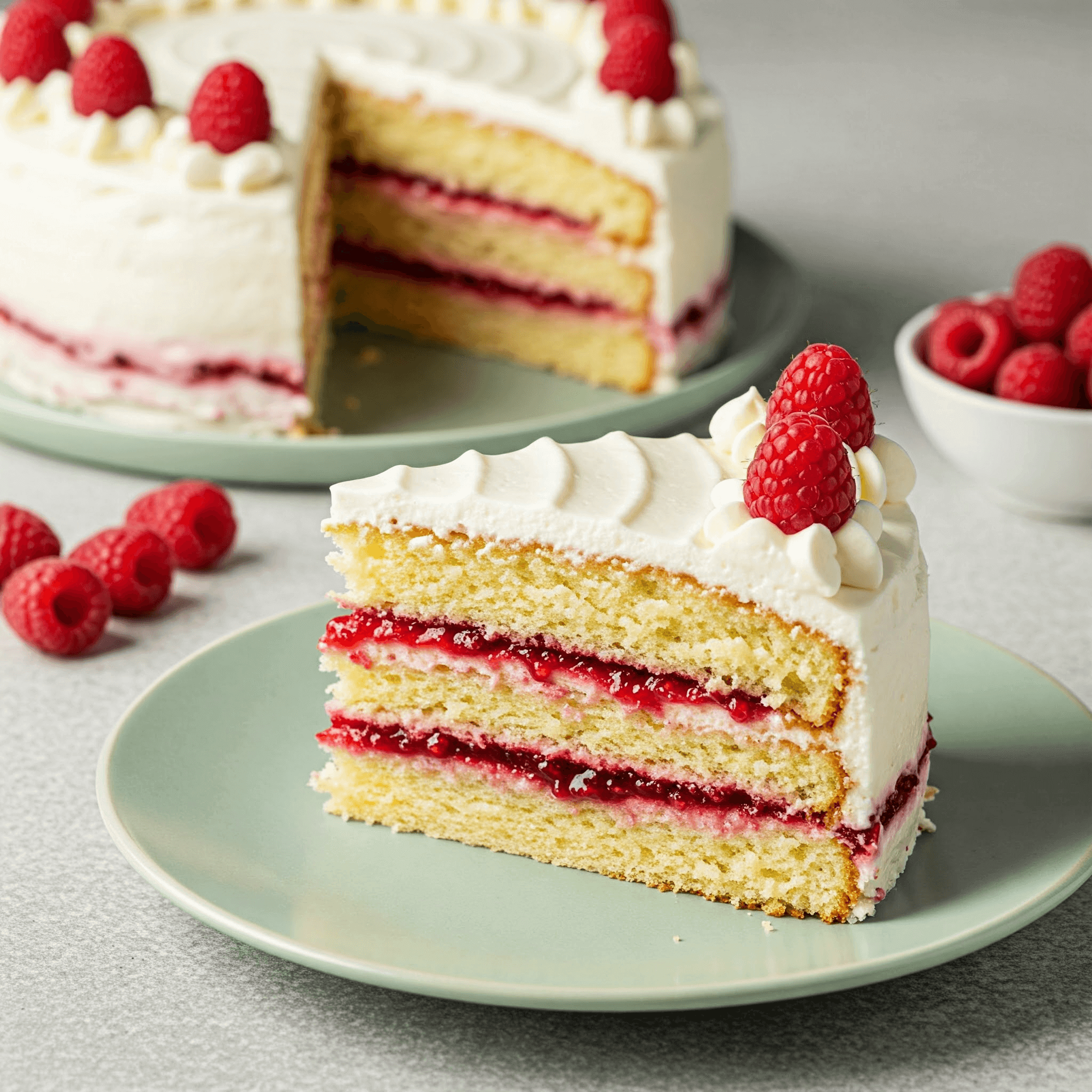 White Chocolate Raspberry Cake