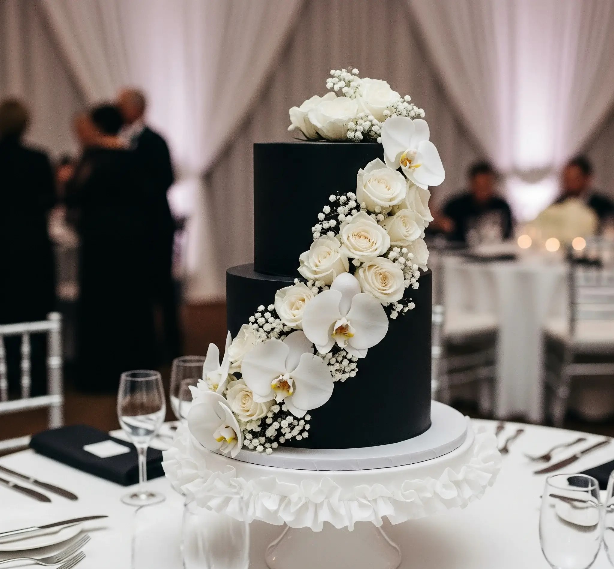 Black And White Wedding Cake