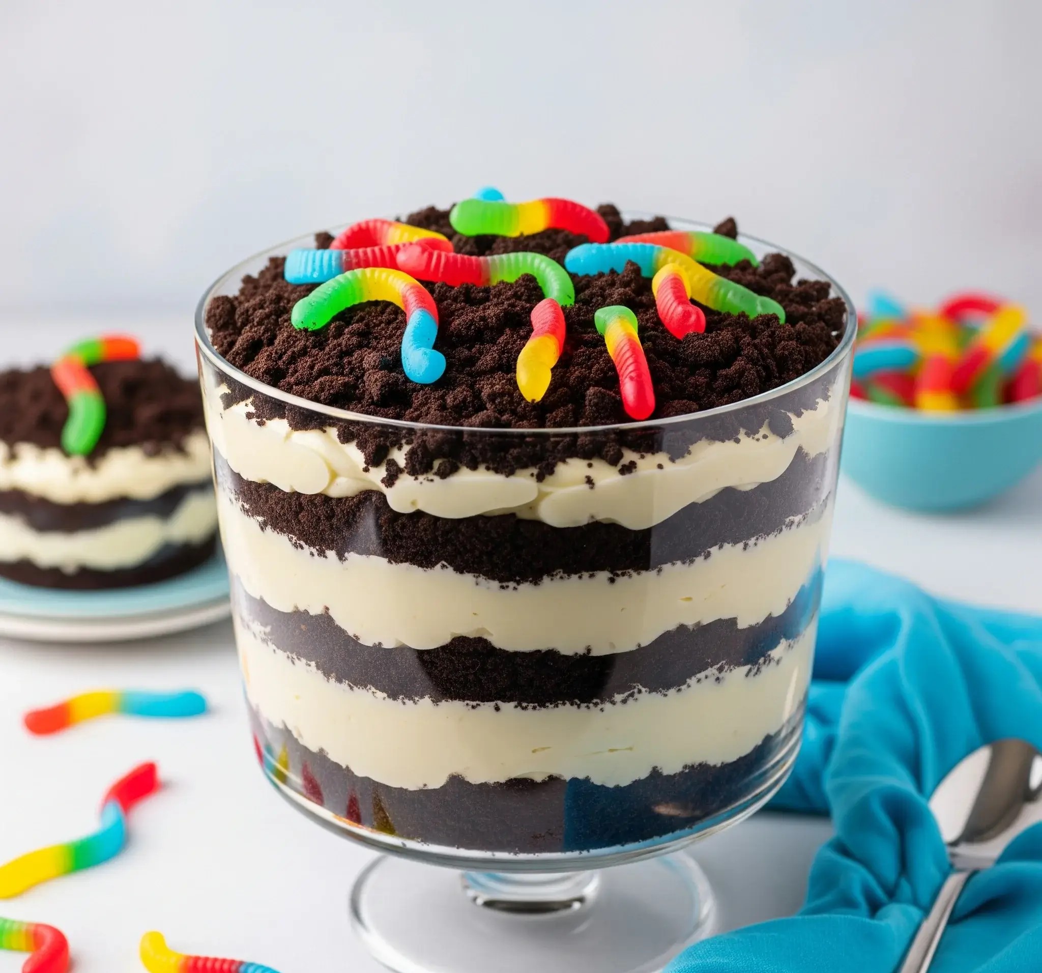 Dirt Cake With Gummy Worms