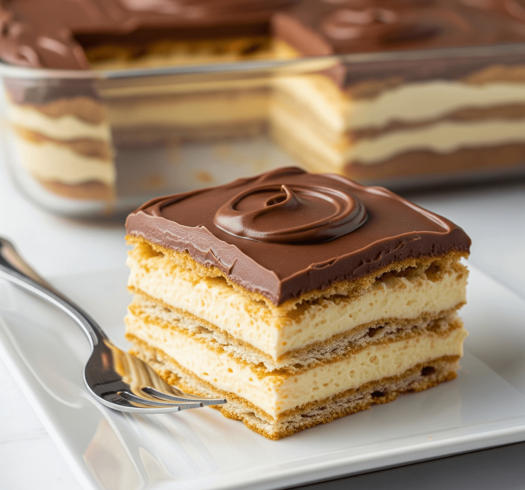 No Bake Eclair Cake