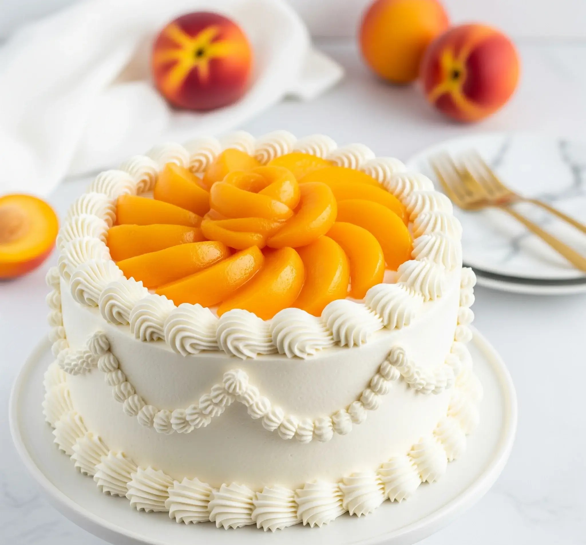 Peaches And Cream Cake