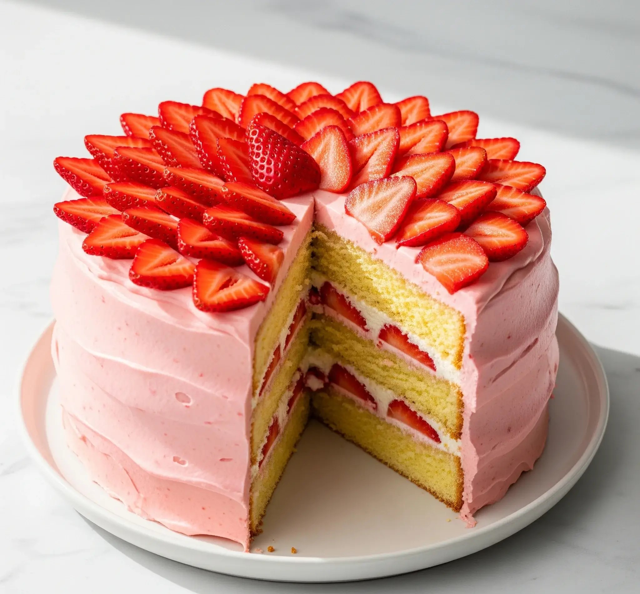Strawberry Lemonade Cake