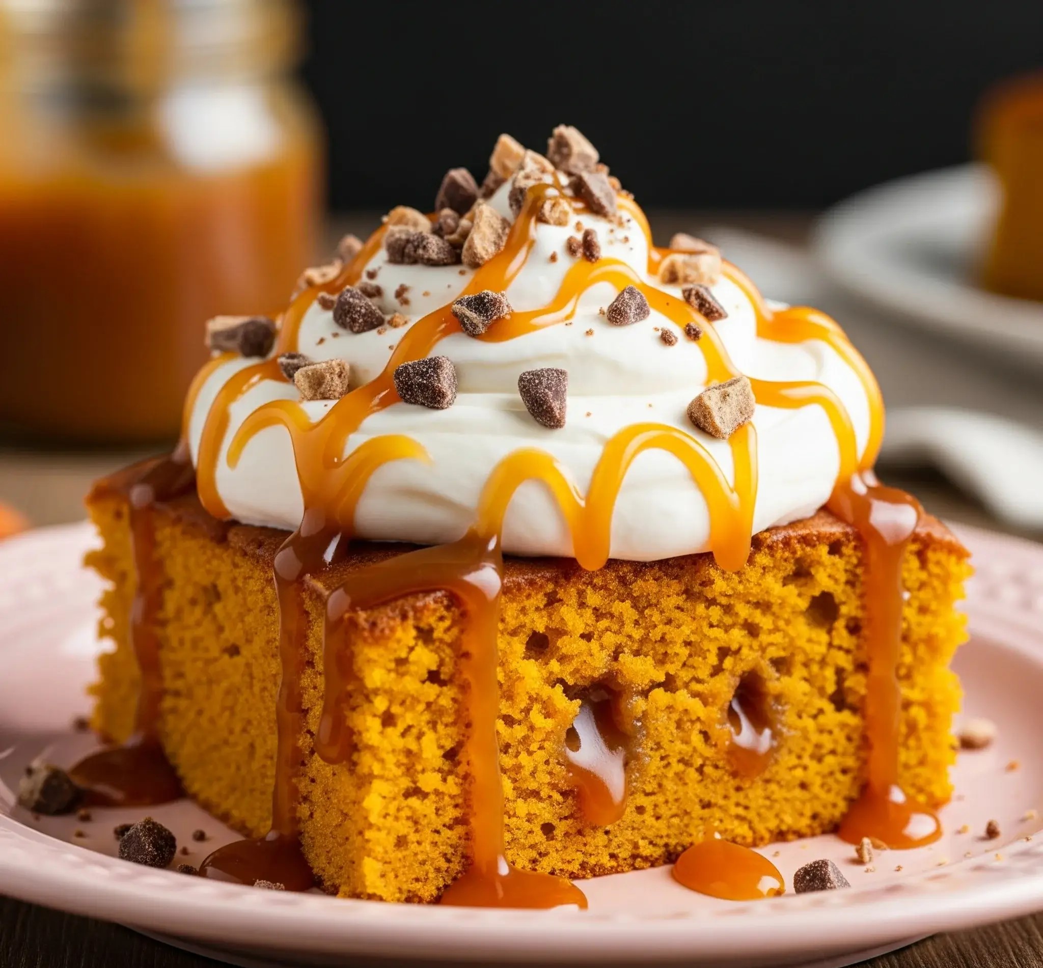 Pumpkin Poke Cake
