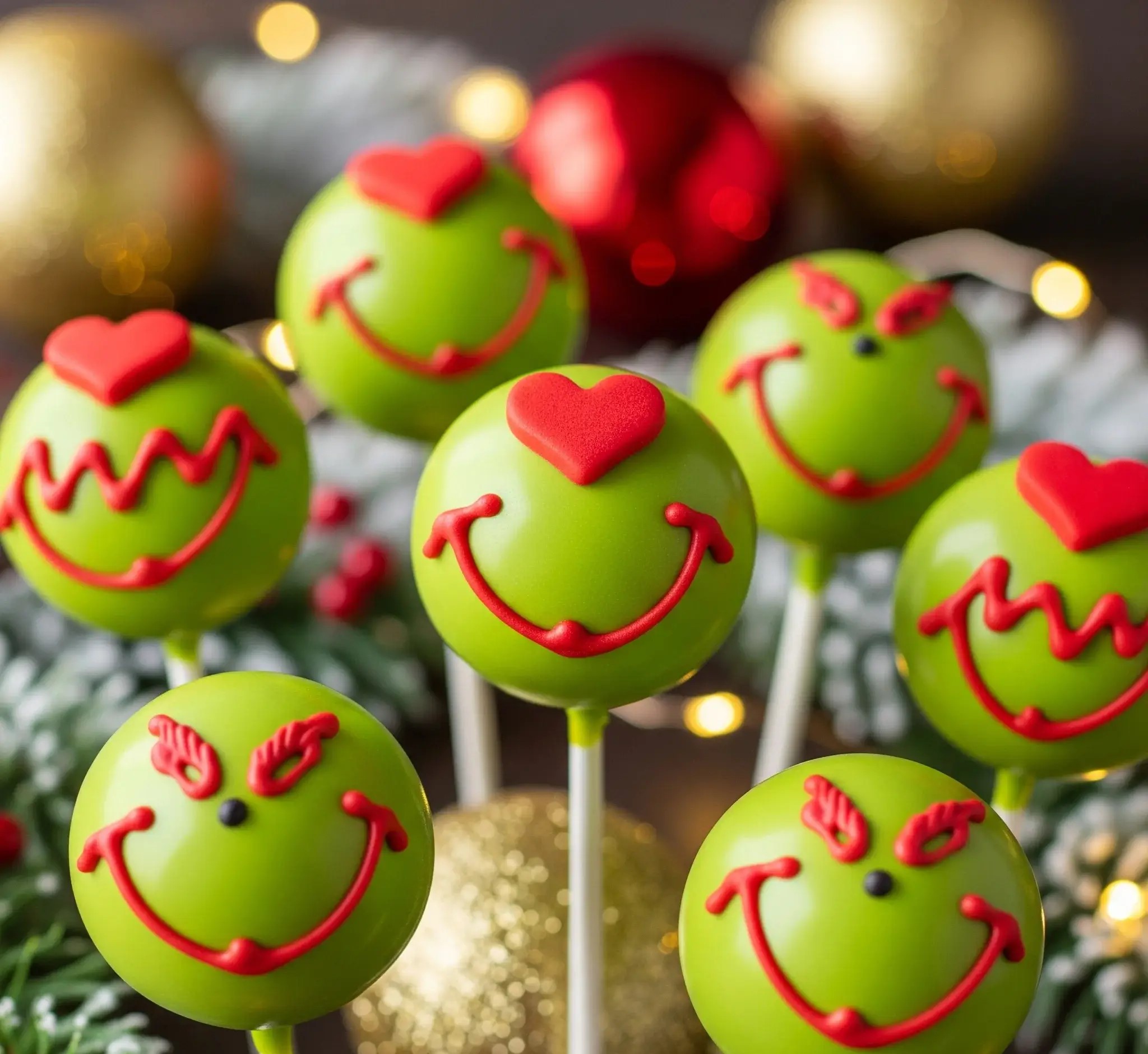 Grinch Cake Pops